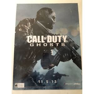 Call of Duty Ghosts Original Gamestop Promo Poster SWAT Navy SEAL Special Forces